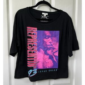 2 PAC Med Banana Republic BP black t-shirt 1993 Represent 90's y2K 2000's rap